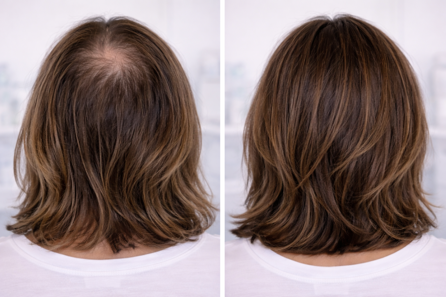 Hair Loss Treatment before and after results at Couture Dermatology and Laser Beverly Hills