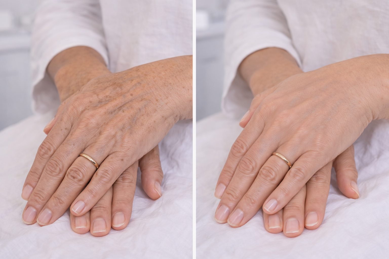 Hand Rejuvenation before and after results at Couture Dermatology and Laser Beverly Hills