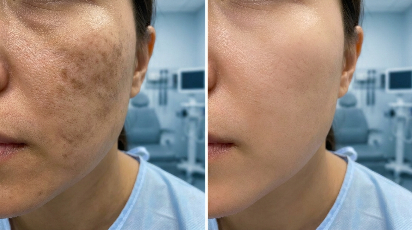 Hyperpigmentation Correction before and after results at Couture Dermatology and Laser Beverly Hills