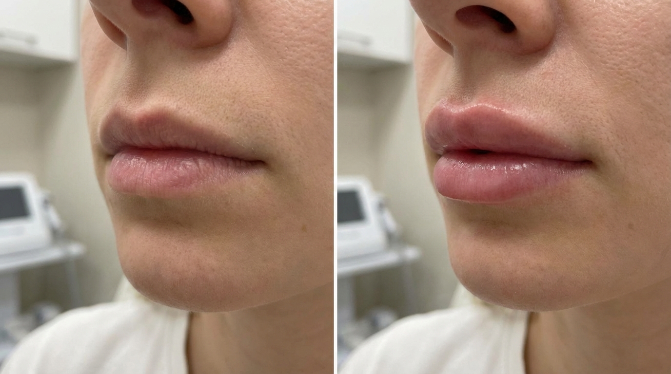 Lip Enhancement before and after results at Couture Dermatology Beverly Hills