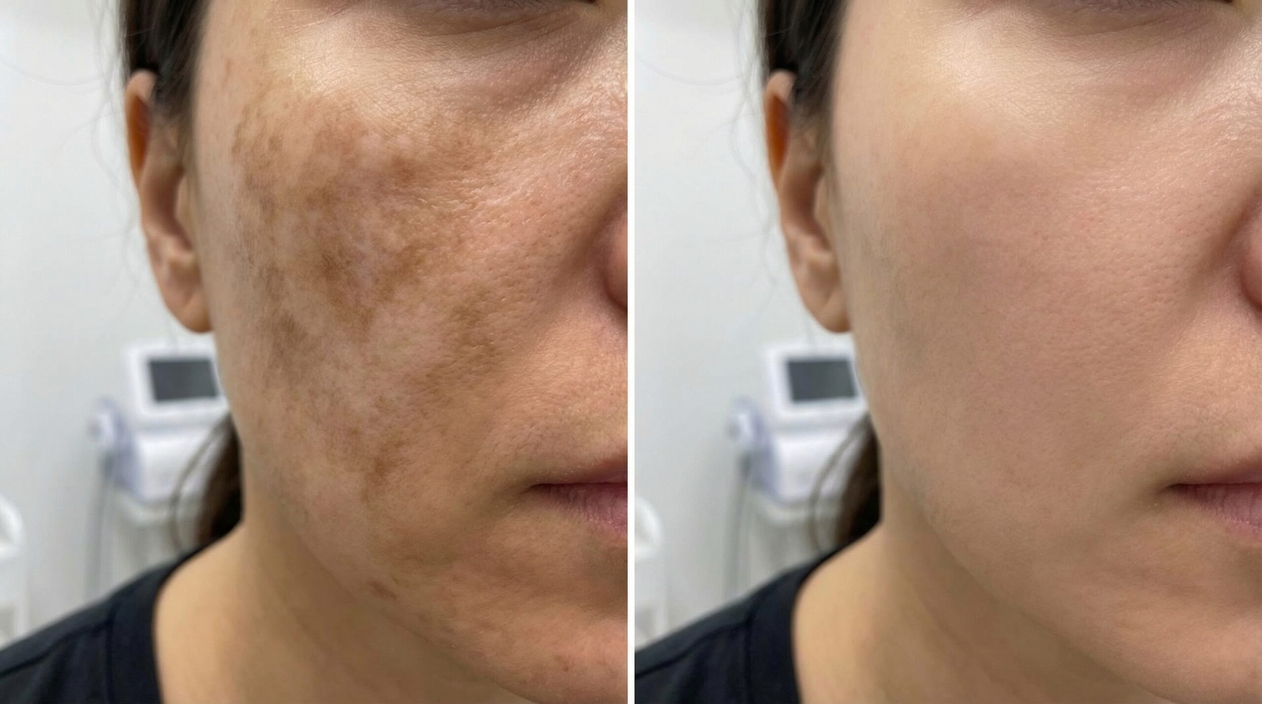 Melasma Correction before and after results at Couture Dermatology and Laser Beverly Hills