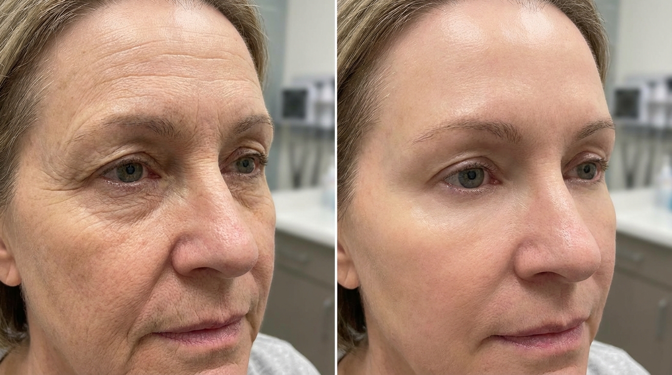 Wrinkle Softening before and after results at Couture Dermatology Beverly Hills