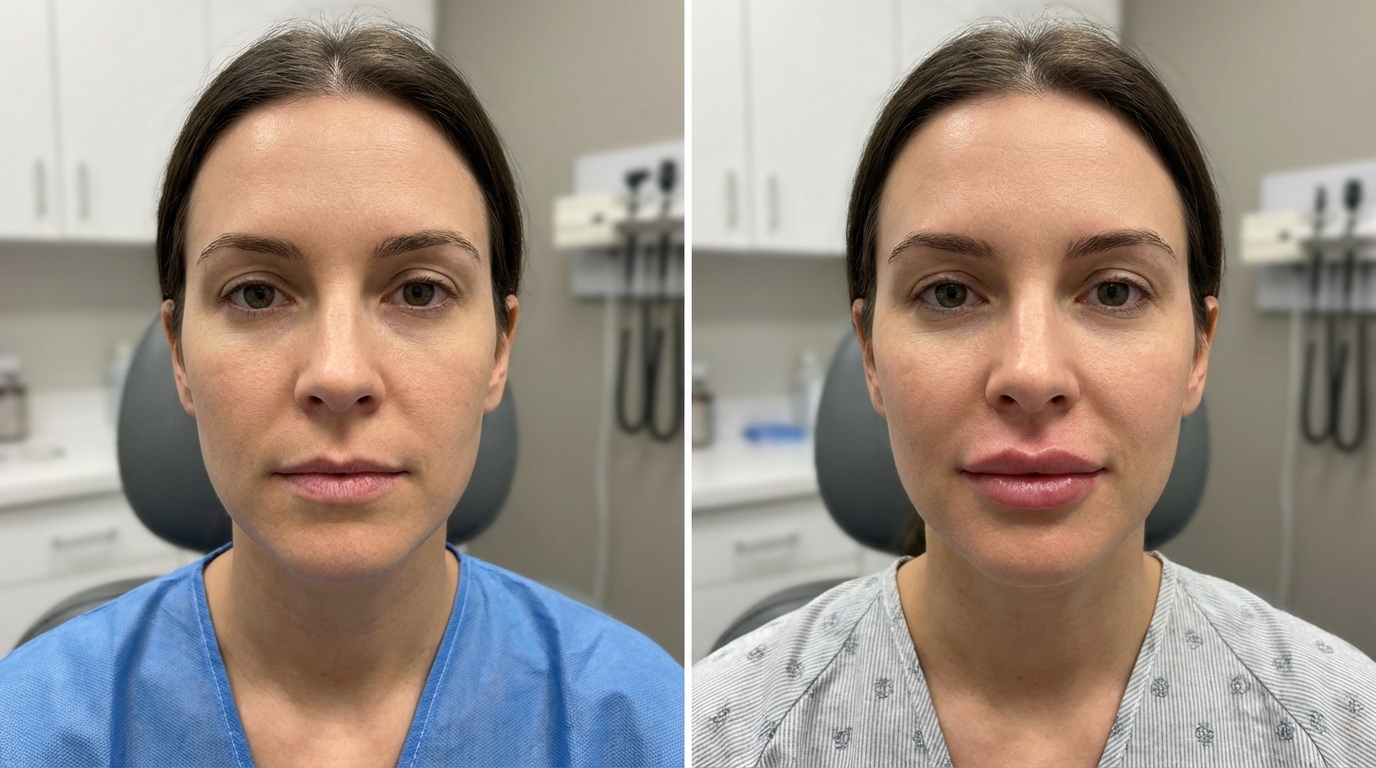 Lip Enhancement before and after results at Couture Dermatology and Laser Beverly Hills Beverly Hills
