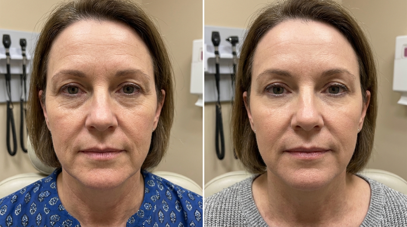 Wrinkle Softening before and after results at Couture Dermatology and Laser Beverly Hills Beverly Hills