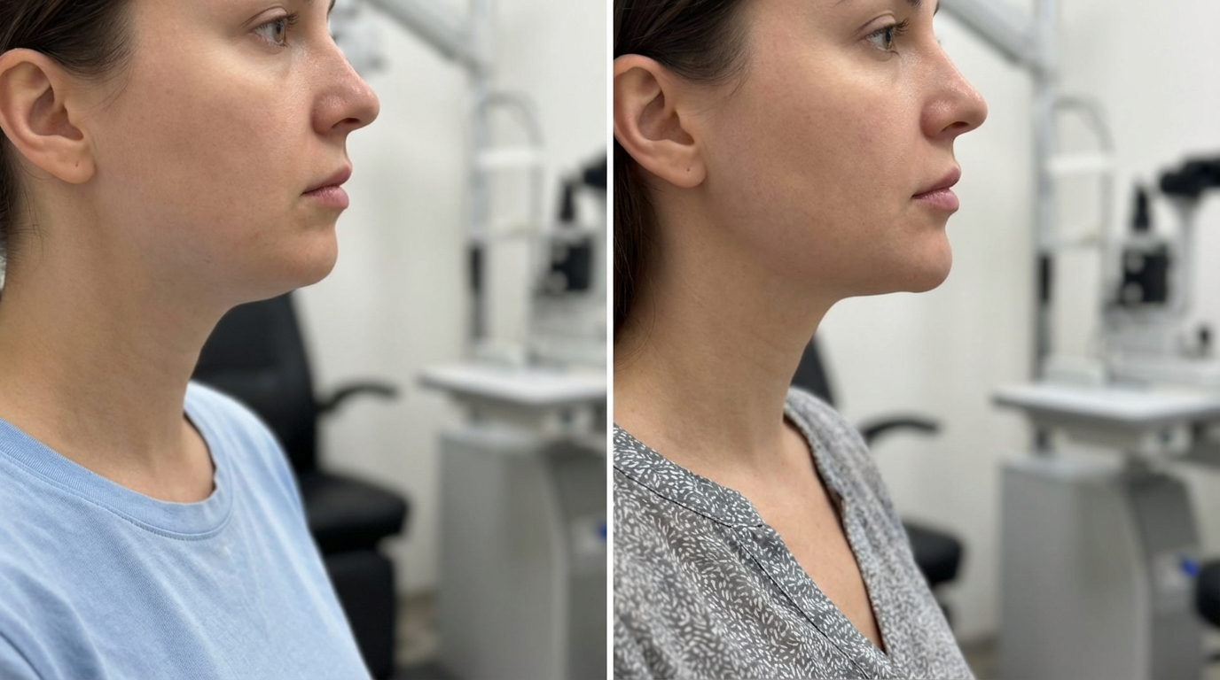 Chin Contouring before and after results at Couture Dermatology and Laser Beverly Hills Beverly Hills