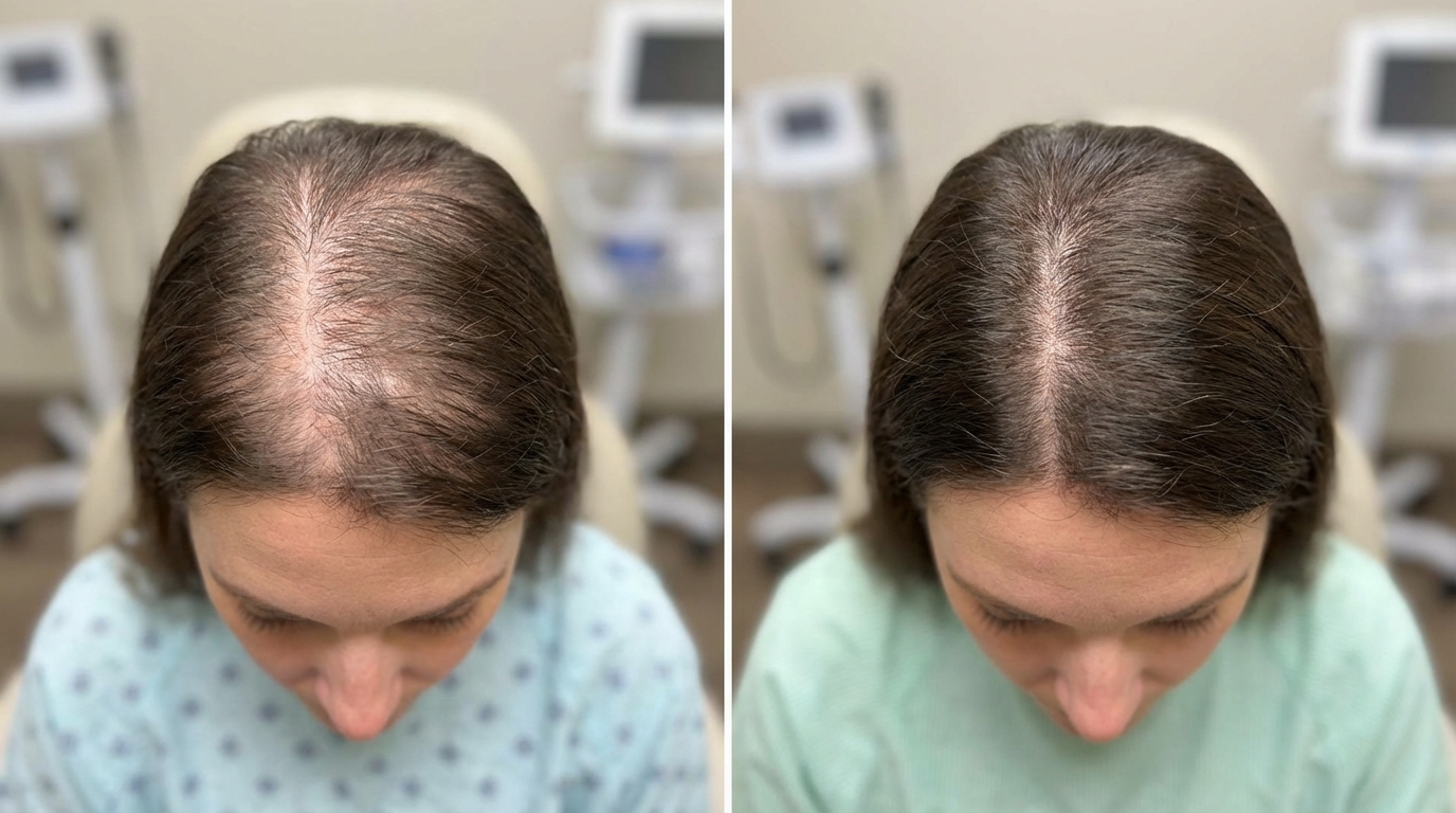 Hair Loss Treatment before and after results at Couture Dermatology and Laser Beverly Hills
