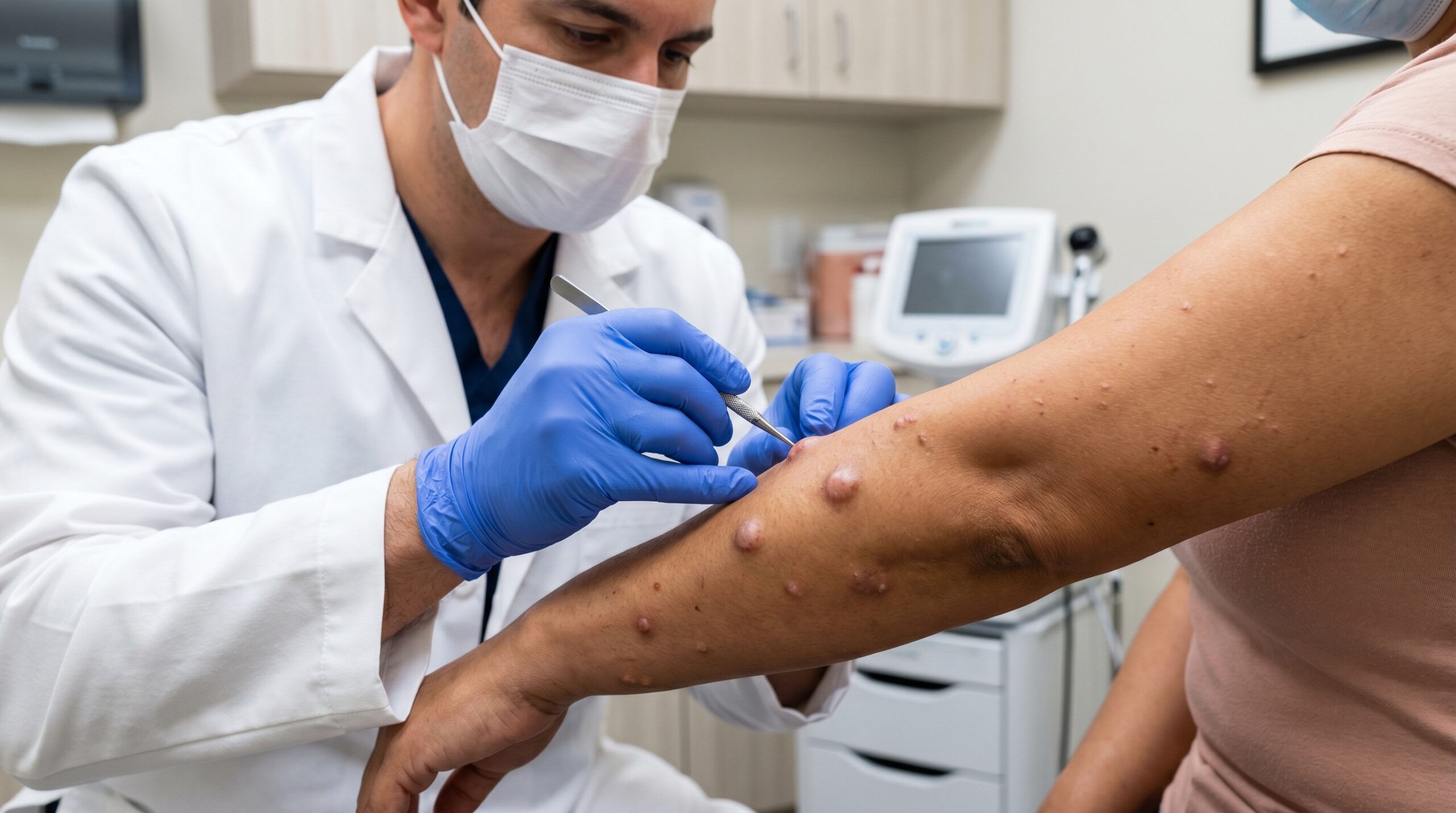 In-office cyst excision procedure at Couture Dermatology and Laser Beverly Hills