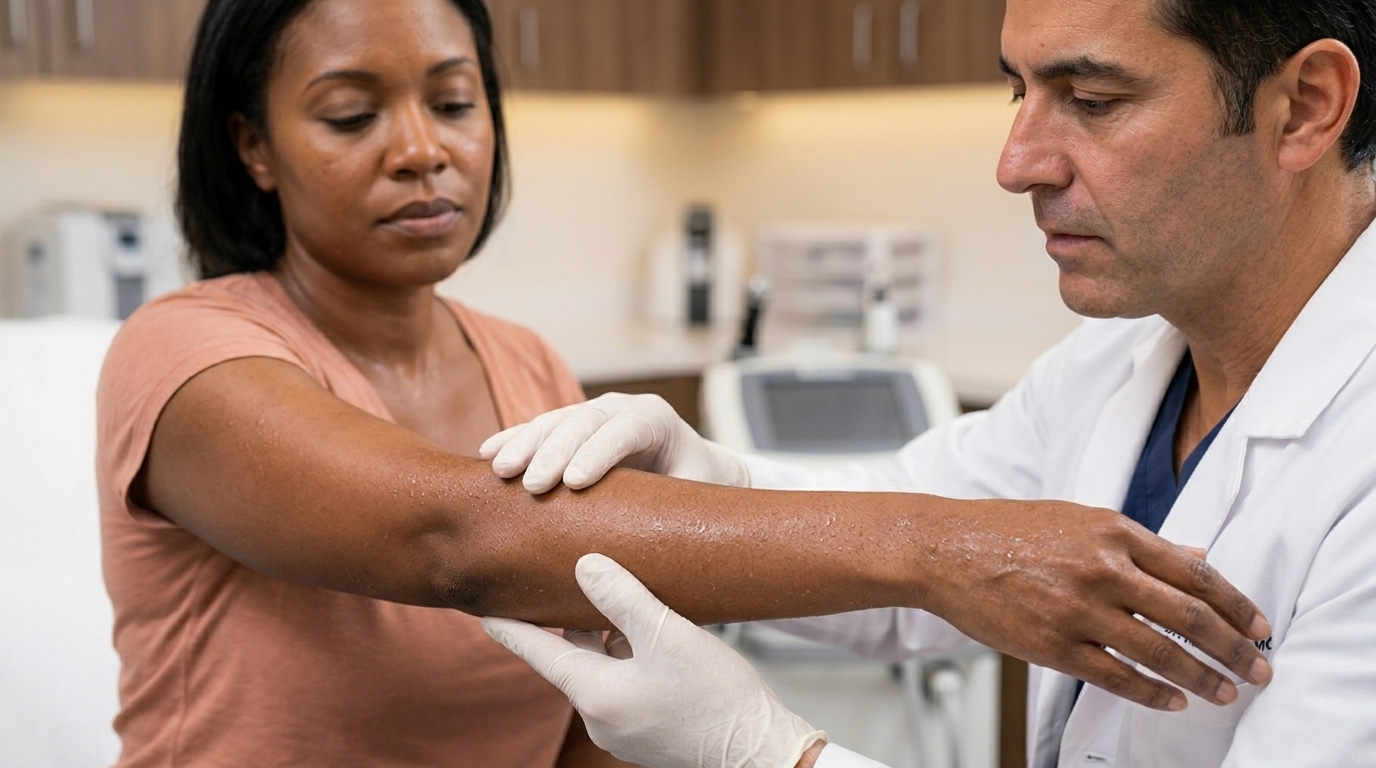 Dermatologist performing Botox injections for hyperhidrosis treatment at Couture Dermatology and Laser Beverly Hills
