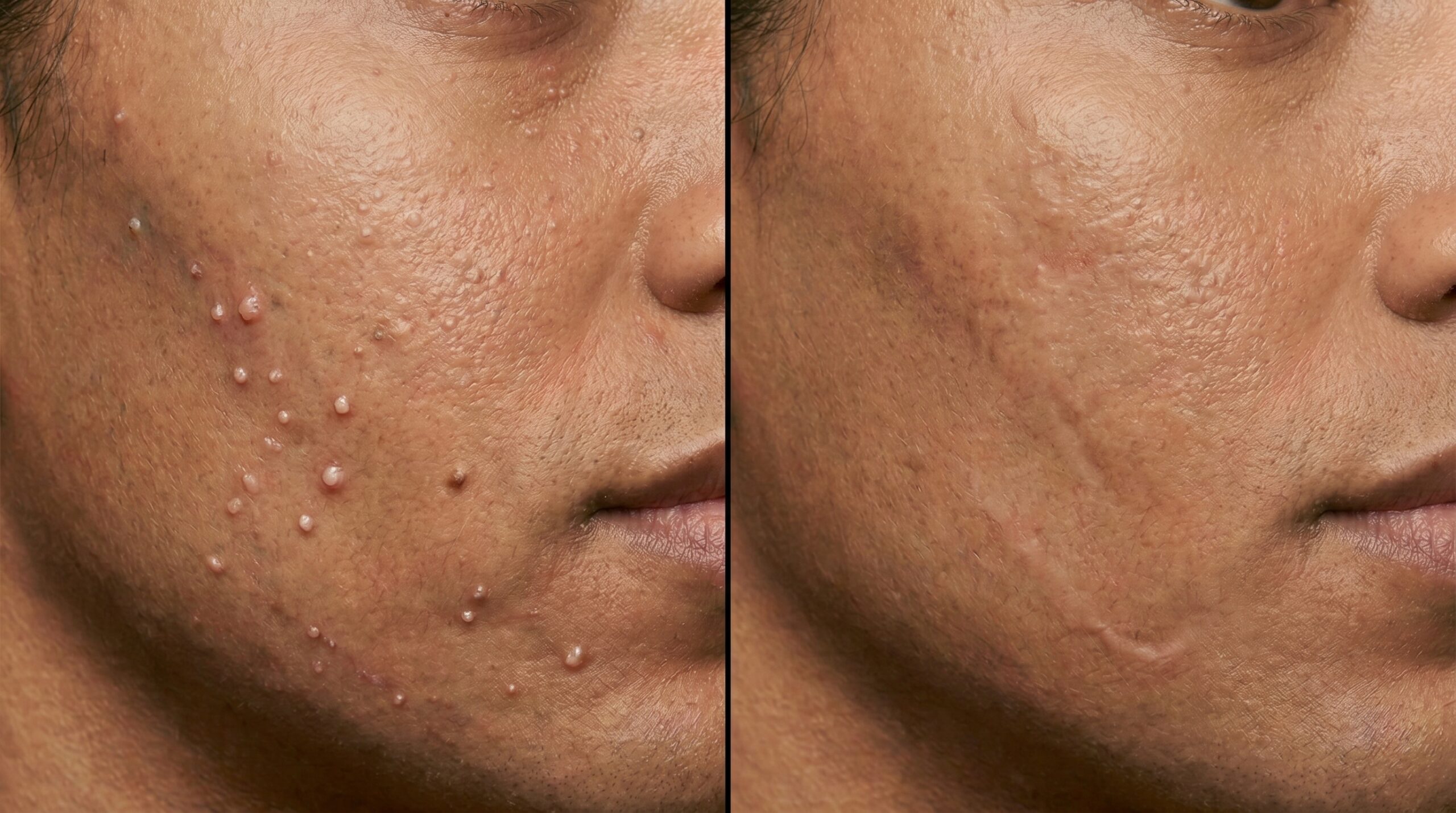 Molluscum Contagiosum before and after at Couture Dermatology and Laser