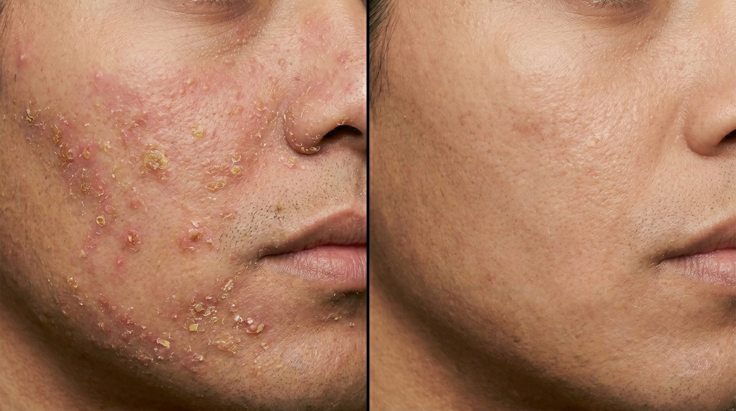 Seborrheic Dermatitis before and after at Couture Dermatology and Laser