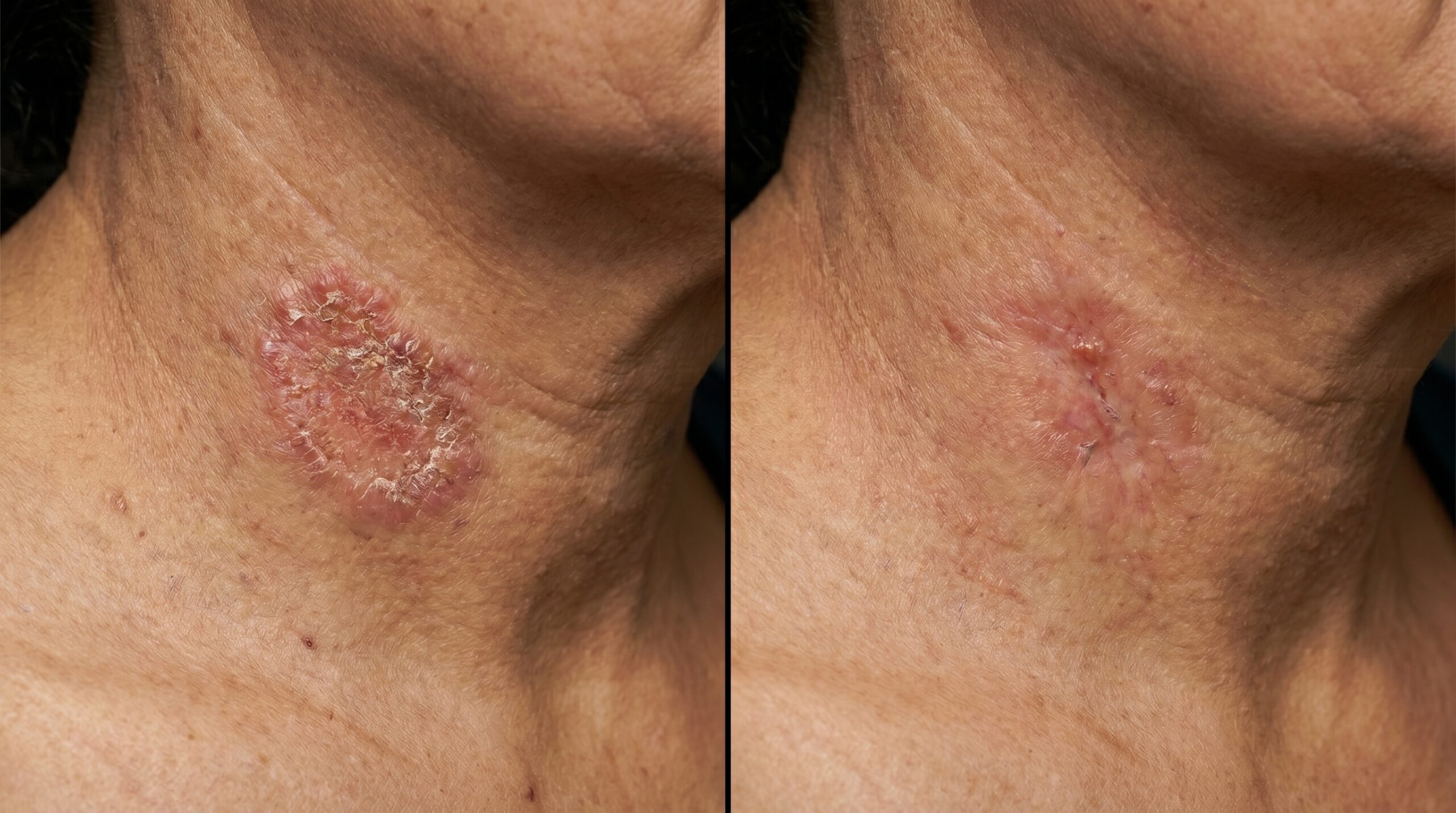 Squamous Cell Carcinoma before and after at Couture Dermatology and Laser