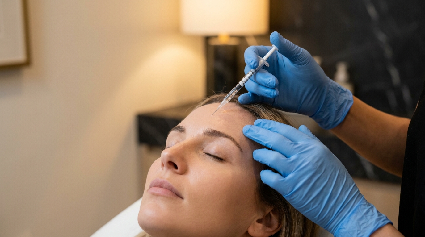 Board-certified dermatologist performing Botox injection at Couture Dermatology and Laser