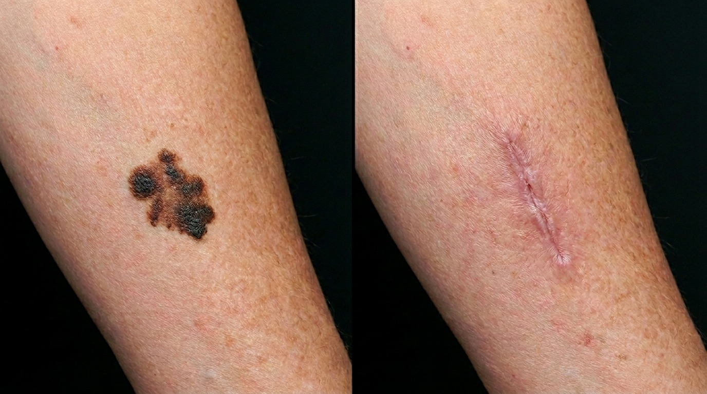 Melanoma before and after at Couture Dermatology and Laser