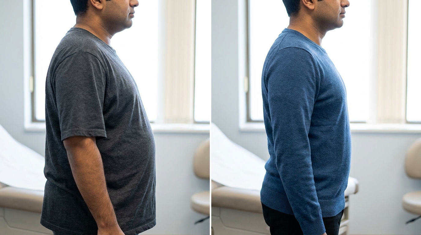 Fat Reduction before and after at Couture Dermatology and Laser