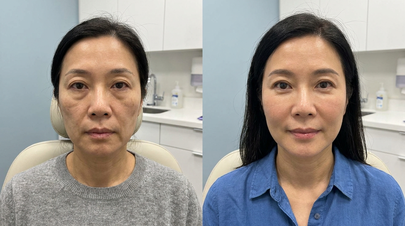 Sculptra before and after at Couture Dermatology and Laser